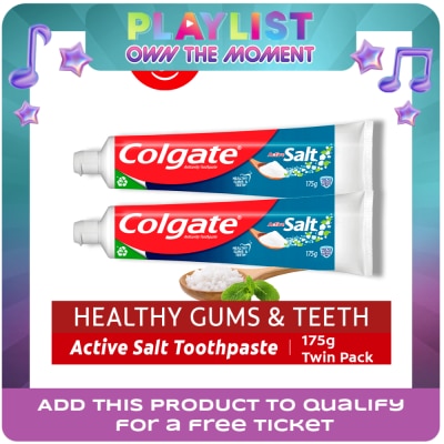 COLGATE - Colgate Active Salt Natural Toothpaste 175g Twin Pack