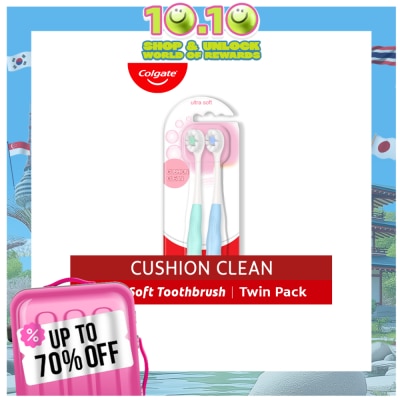 COLGATE Cushion Clean Toothbrush Twinpack 50g