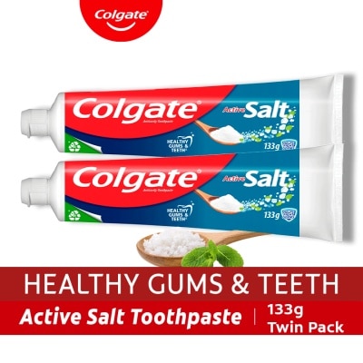 COLGATE - Colgate Active Salt Natural Toothpaste 133g Twin Pack
