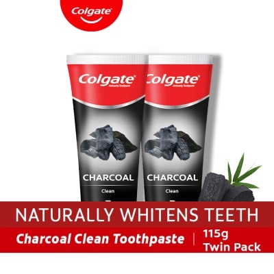 COLGATE - Colgate Naturals Charcoal Clean Toothpaste 115g Twin Pack