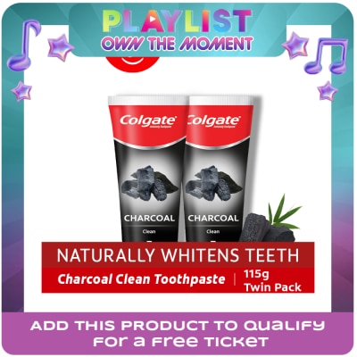 COLGATE - Charcoal Clean Toothpaste 115g Twinpack