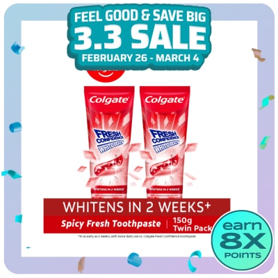 COLGATE COLGATE Fresh Confidence White Blast Spicy Fresh Toothpaste 150g Twin