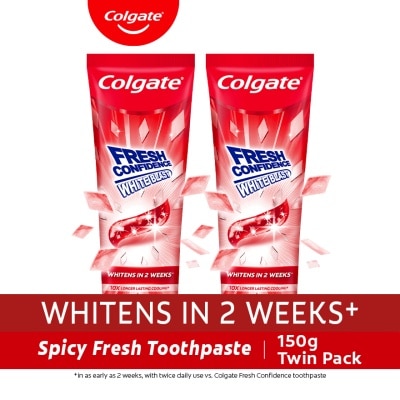 COLGATE - Colgate Fresh Confidence White Blast Spicy Fresh Toothpaste 150g Twin Pack image