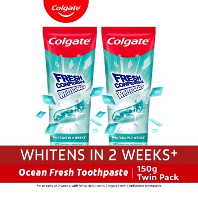 COLGATE - Colgate Fresh Confidence White Blast Ocean Fresh Toothpaste 150g Twin Pack image