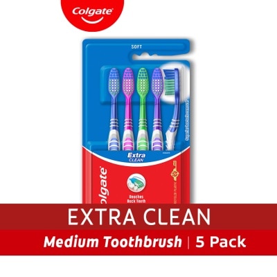 COLGATE COLGATE Extra Clean Toothbrush Super Value 5Pk (Soft)