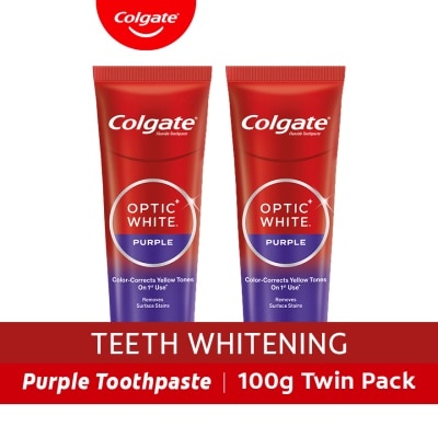 COLGATE - Colgate Optic White Purple Whitening Toothpaste 100g Twin Pack image