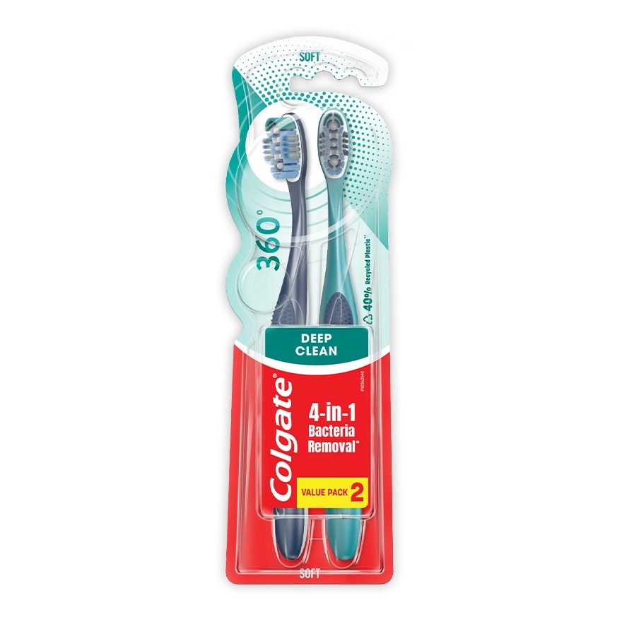 Colgate 360 Deep Clean Toothbrush Pack of 2
