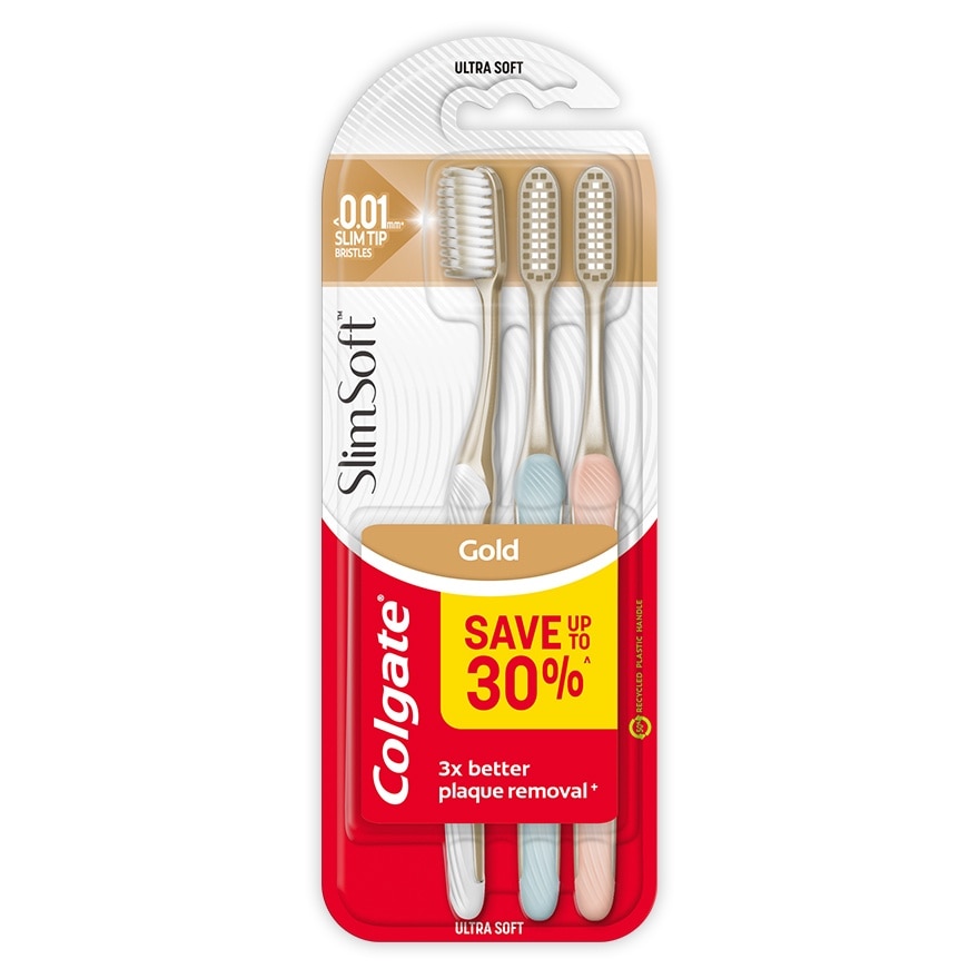 Colgate SlimSoft Gold Toothbrush Pack of 3