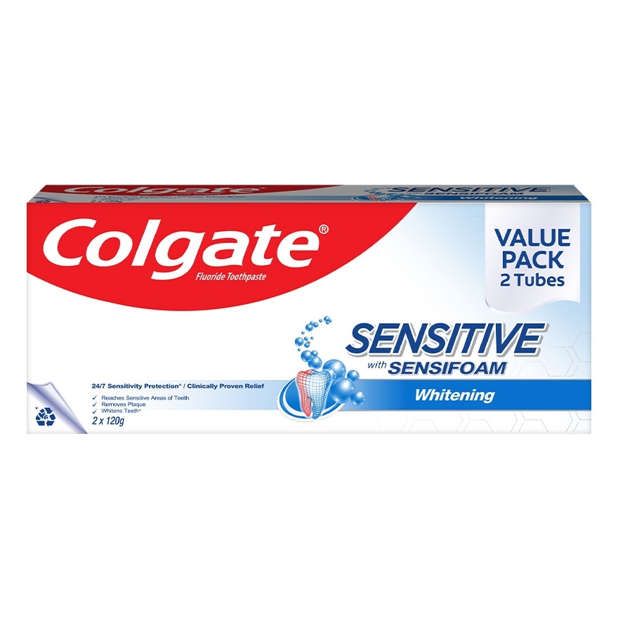 Colgate Sensitive Sensifoam Toothpaste 120g Twin Pack