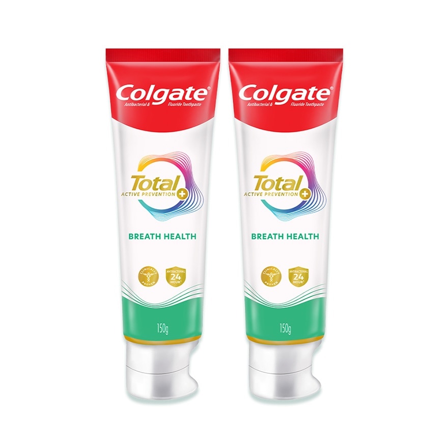 Colgate Total Breath Health Antibacterial Toothpaste 150g Twin Pack