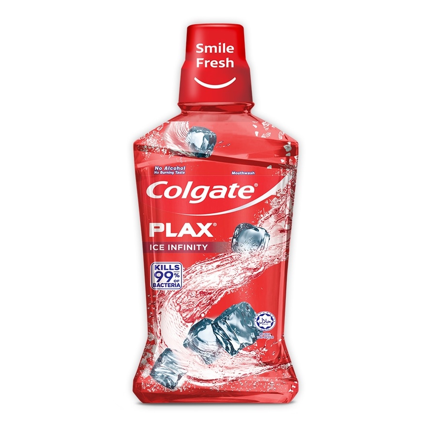 Colgate Plax Ice Infinity Mouthwash 500mL + Colgate Plax Mouthwash 250mL Value Pack