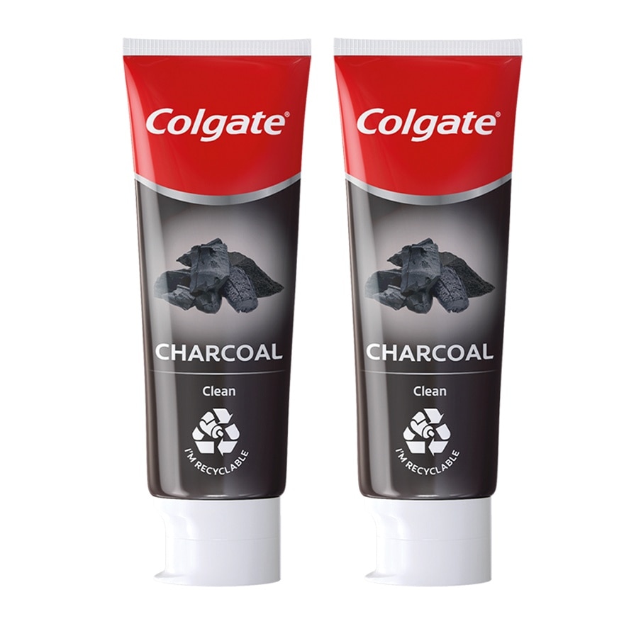 Colgate Naturals Charcoal Clean Toothpaste 115g Twin Pack