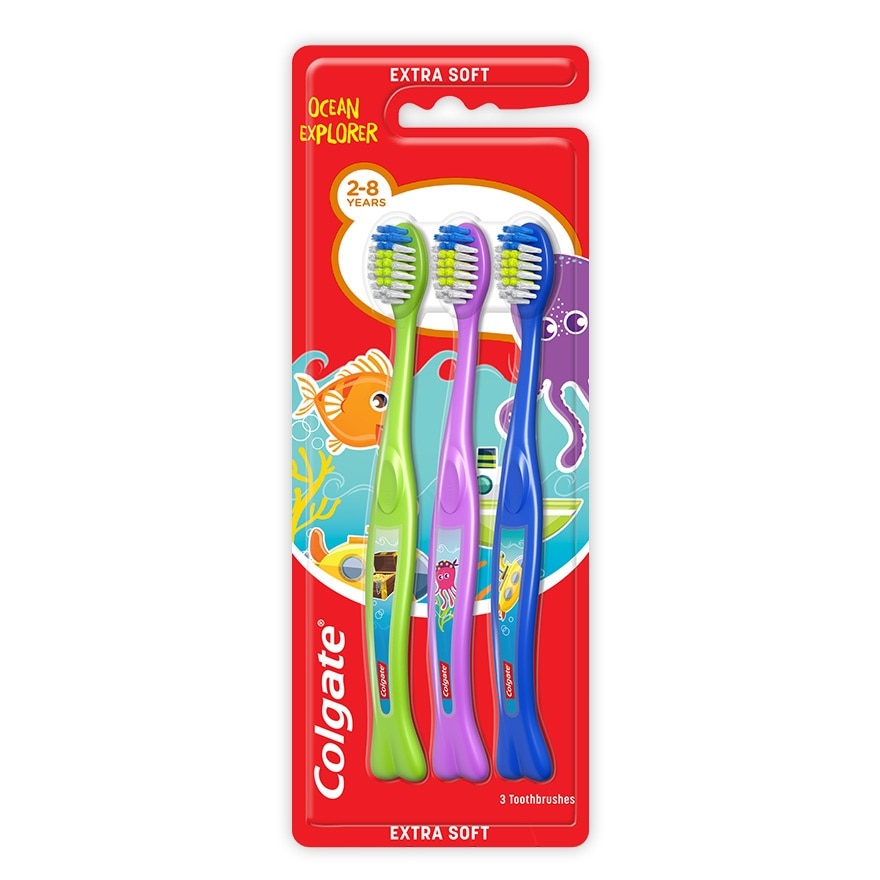 Colgate Kids Ocean Explorer (2-5 Years Old) Toothbrush Pack of 3