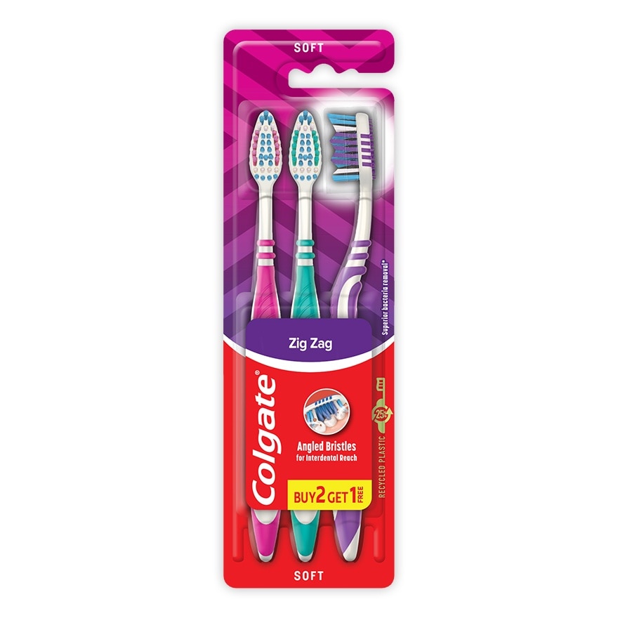 Colgate Zigzag Plus Toothbrush Pack of 3 image