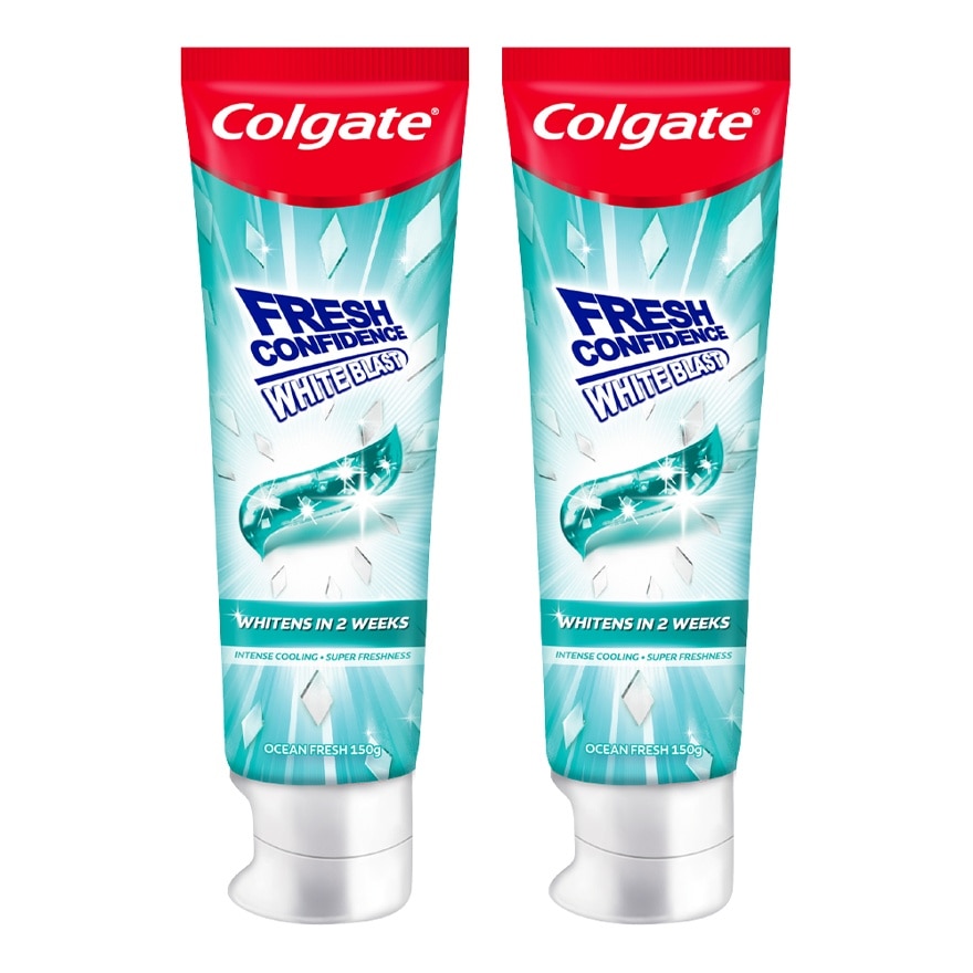 Colgate Fresh Confidence White Blast Ocean Fresh Toothpaste 150g Twin Pack