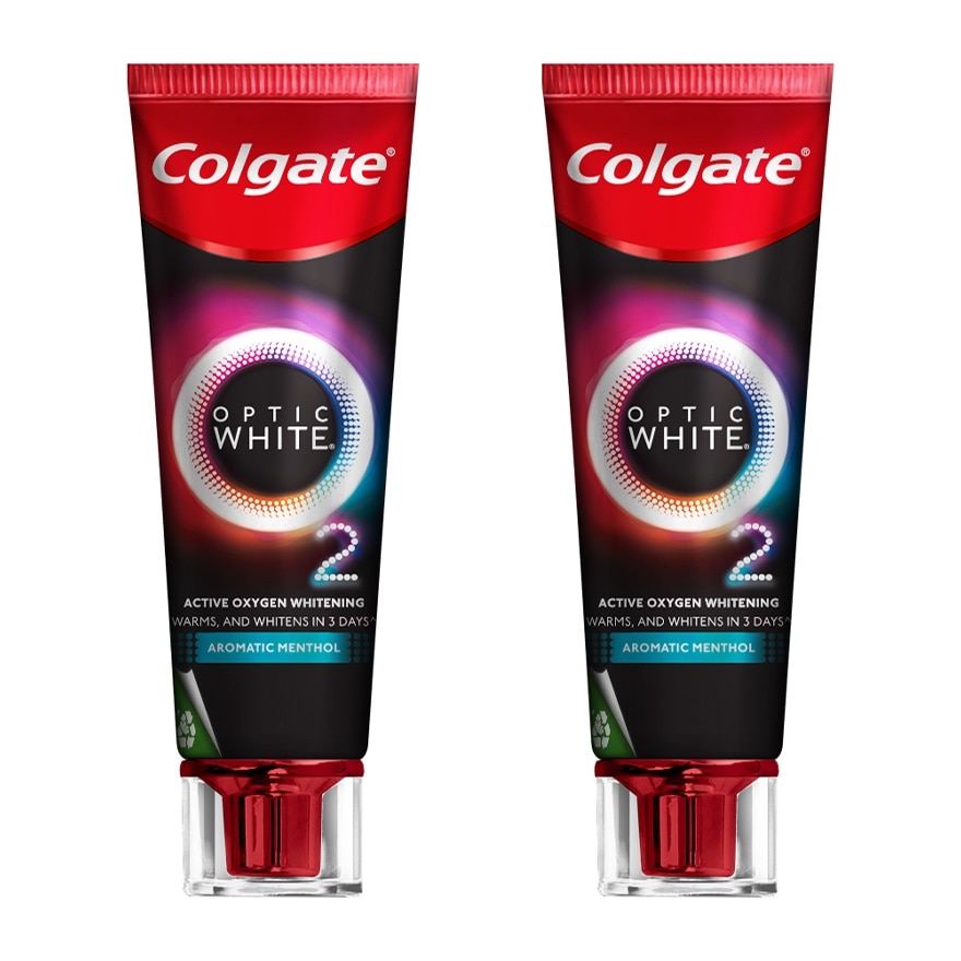 Colgate Optic White O2 Whitening Toothpaste 85g Twin Pack