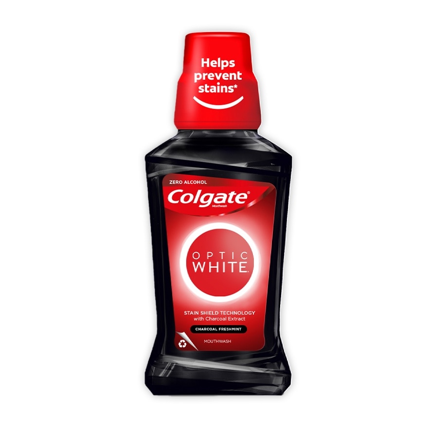 Colgate Optic White Charcoal Mouthwash 250ml image