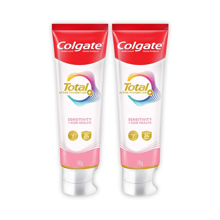 Colgate Total Sensitive + Gum Health Antibacterial Toothpaste 110g Twin Pack
