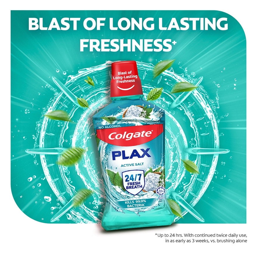 Colgate Plax Active Salt Mouthwash 500mL image