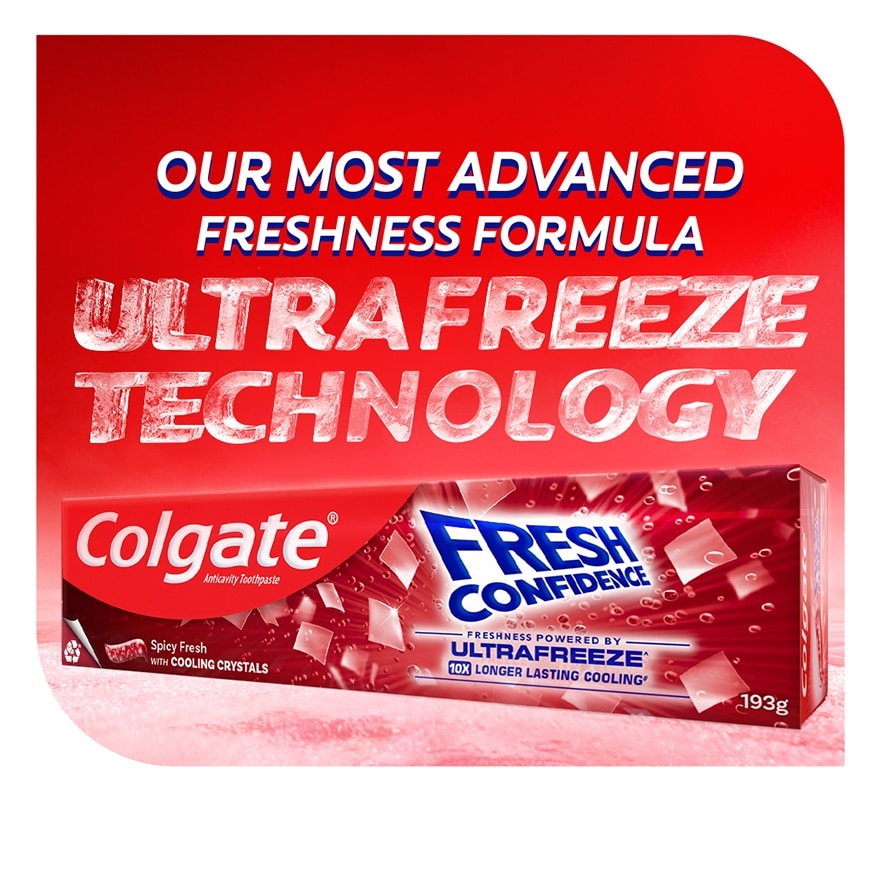Colgate Fresh Confidence Cooling Crystals Spicy Fresh Toothpaste 173g Twin Pack
