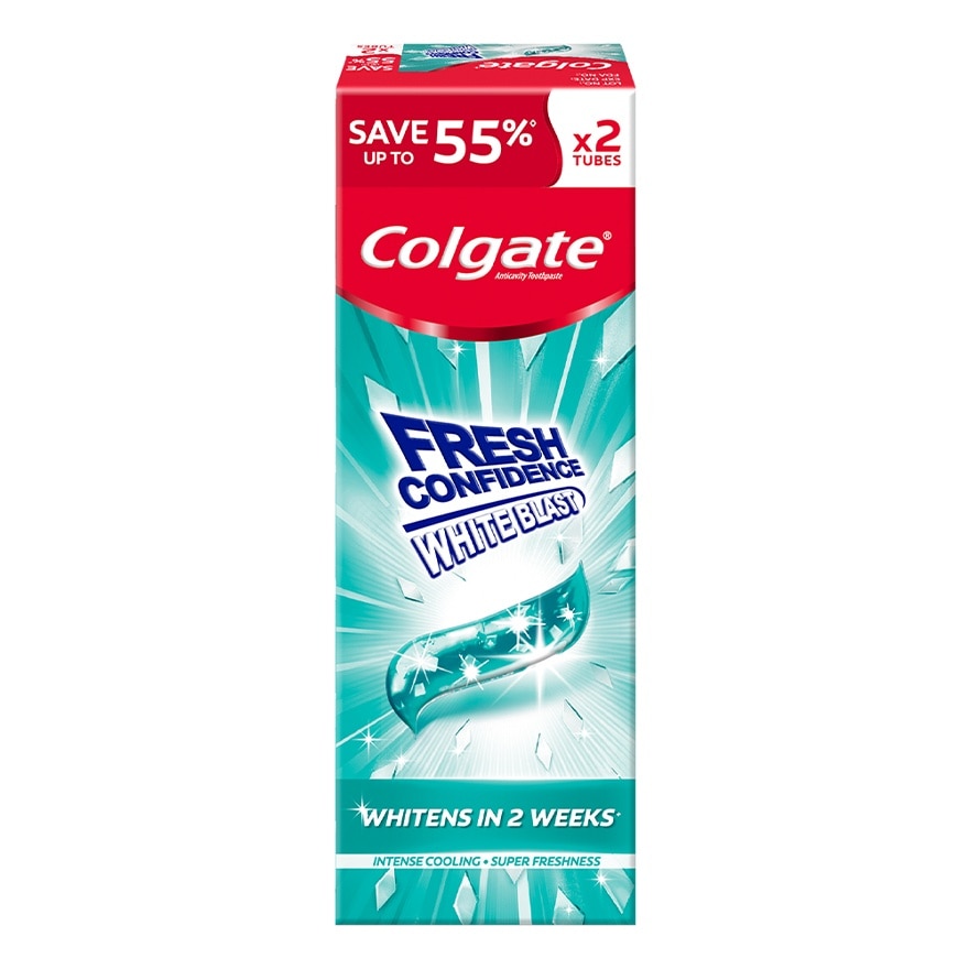 Colgate Fresh Confidence White Blast Ocean Fresh Toothpaste 150g Twin Pack
