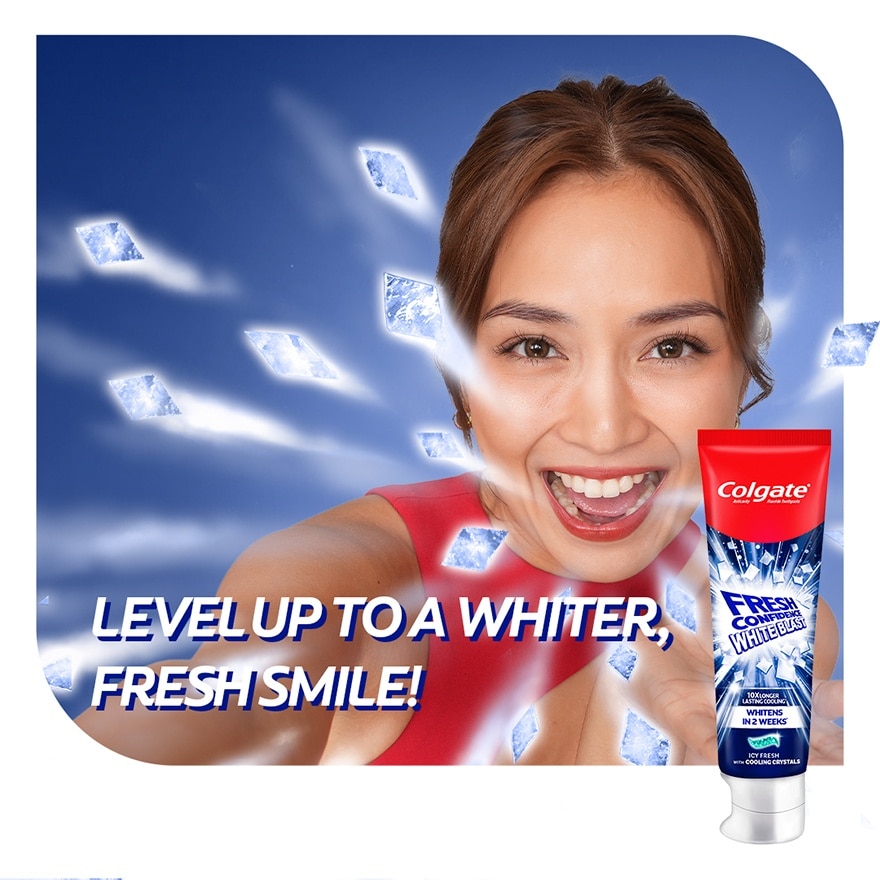 Colgate Fresh Confidence White Blast Icy Fresh Toothpaste 150g Twin Pack image
