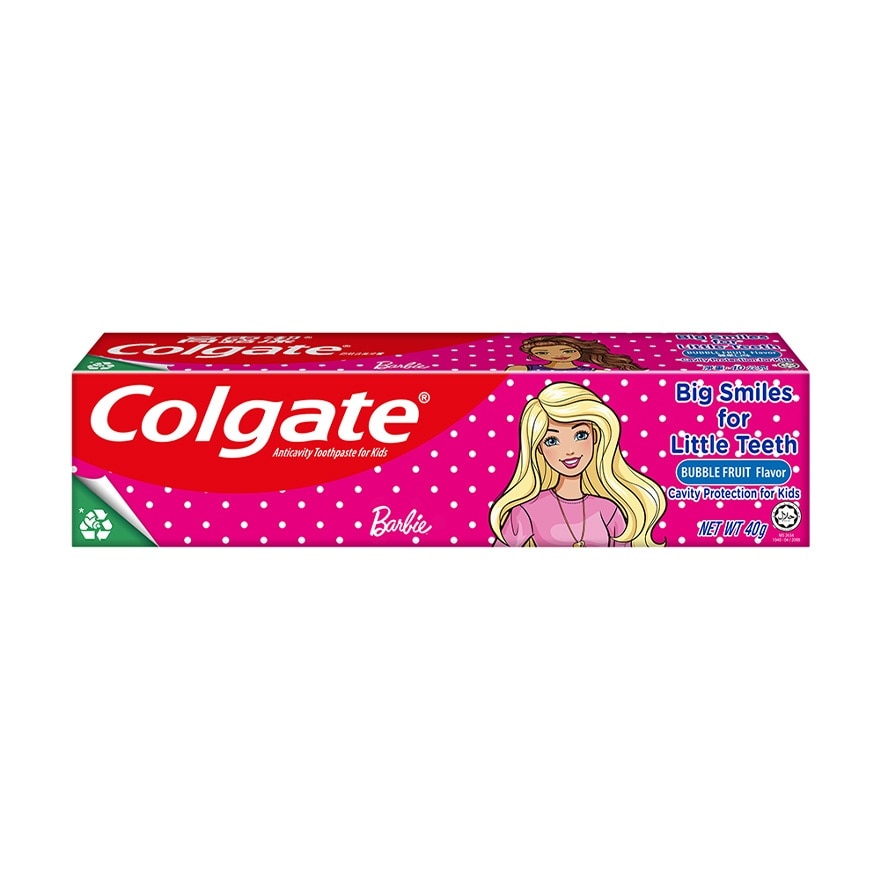 Colgate Kids Barbie Bubble Fruit Toothpaste 40g