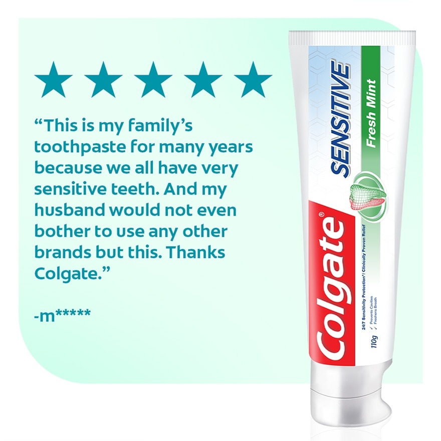 Colgate Sensitive Fresh Mint Toothpaste 110g Twin Pack
