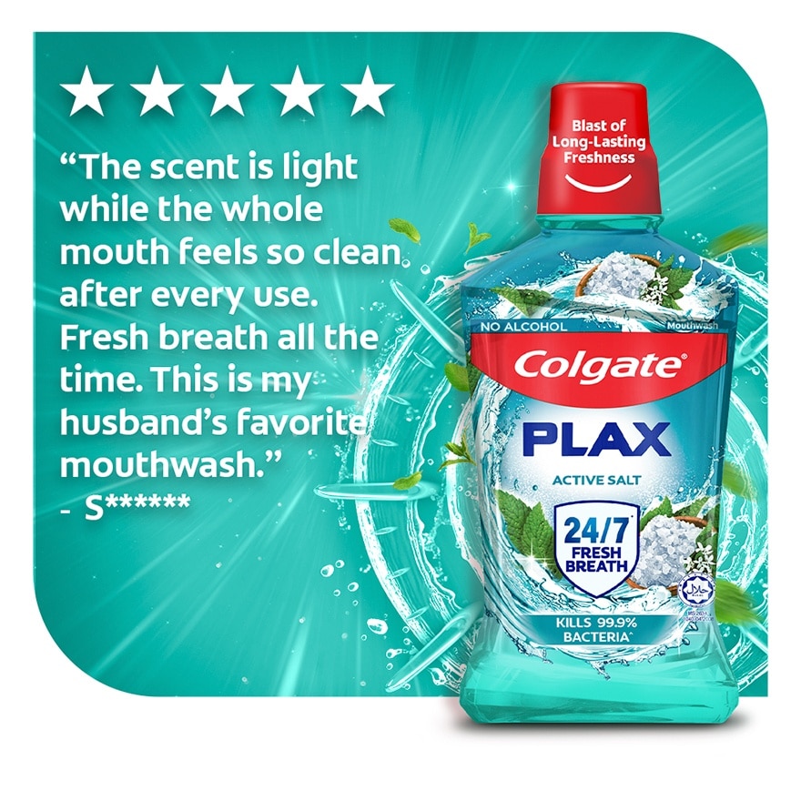 Colgate Plax Active Salt Mouthwash 500mL image