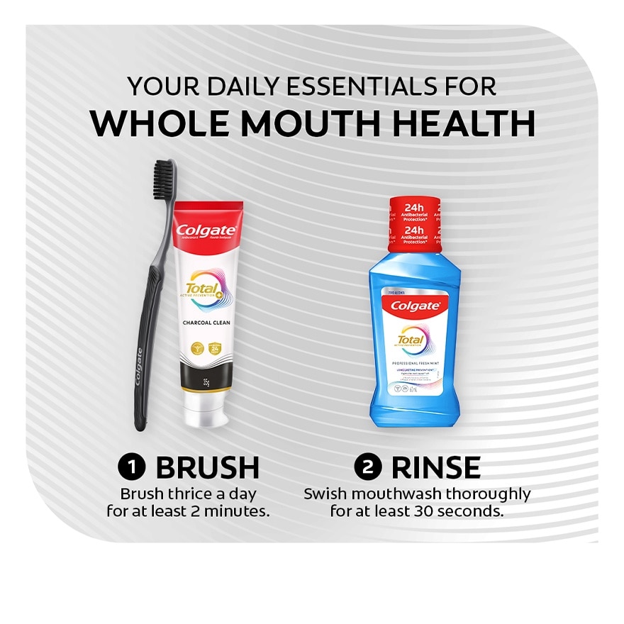 Colgate Total Charcoal Toothpaste 35g + Colgate Slimsoft Toothbrush Travel Kit