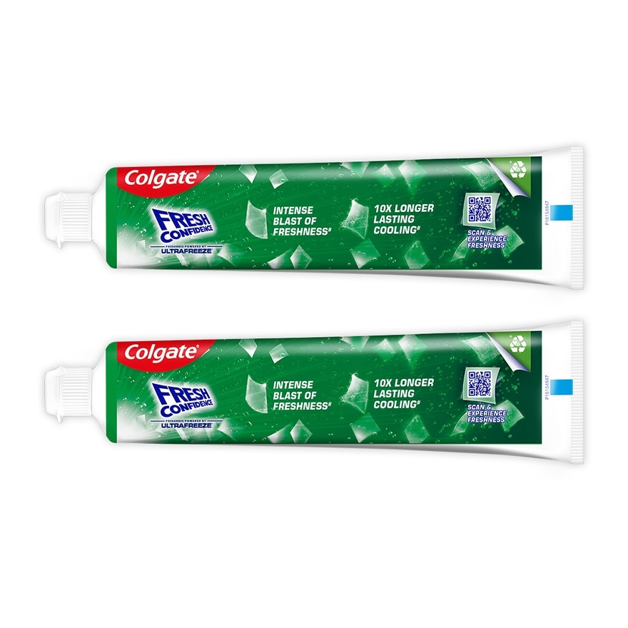Colgate Fresh Confidence Cooling Crystals Cool Menthol Fresh Toothpaste 173g Twin Pack