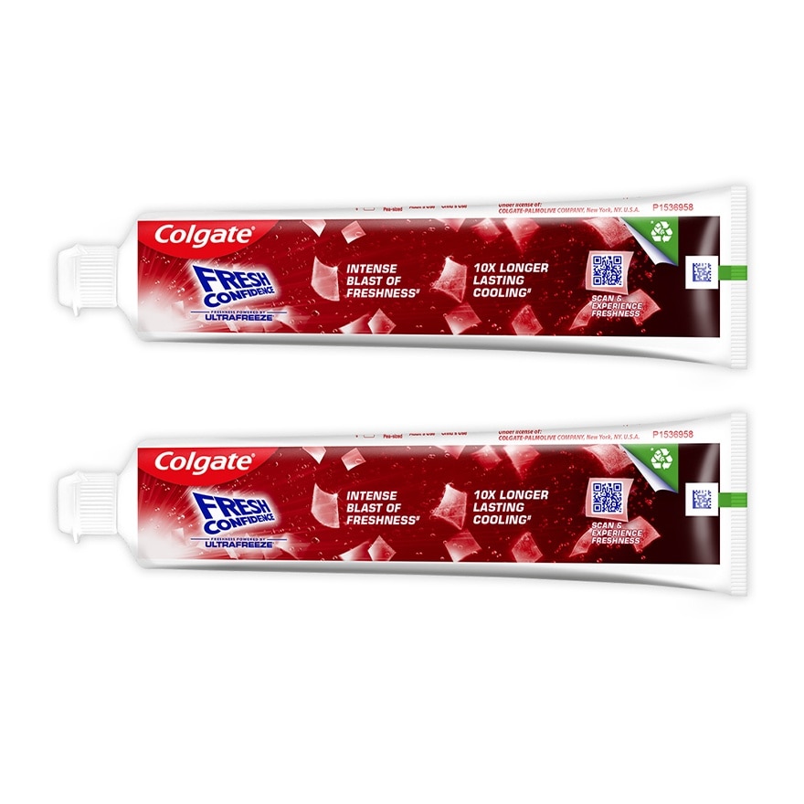 Colgate Fresh Confidence Cooling Crystals Spicy Fresh Toothpaste 173g Twin Pack
