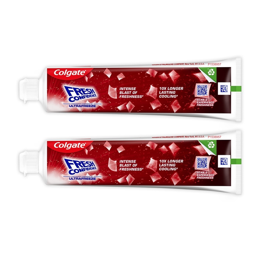 Colgate Fresh Confidence Cooling Crystals Spicy Fresh Toothpaste 120g Twin Pack