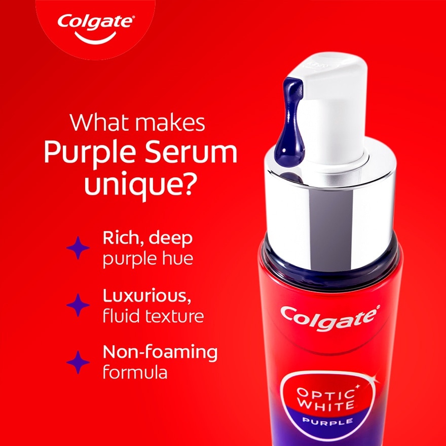 Colgate Optic White Purple Whitening Serum 40g image