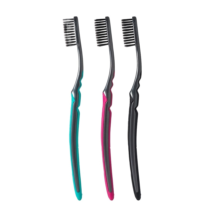 Colgate SlimSoft Charcoal Toothbrush Pack of 3 image
