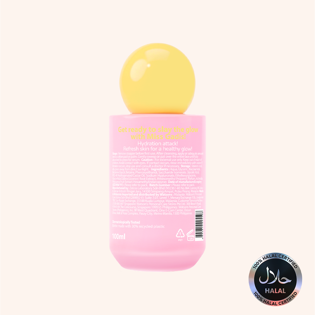 MISS GADIS Bright And Glow Niacinamide Facial Toner 100ml image