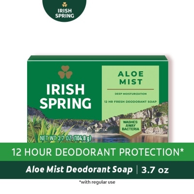 IRISH SPRING - Irish Spring Aloe Mist Body Bar Soap 3.7 oz.