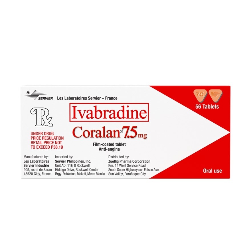 Ivabradine Hydrochloride 7.5mg 1 Film-coated Tablet [PRESCRIPTION REQUIRED] image