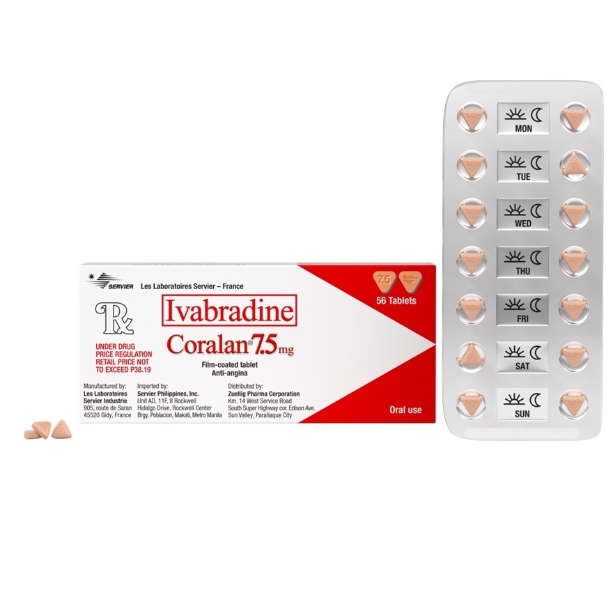 Ivabradine Hydrochloride 7.5mg 1 Film-coated Tablet [PRESCRIPTION REQUIRED] image