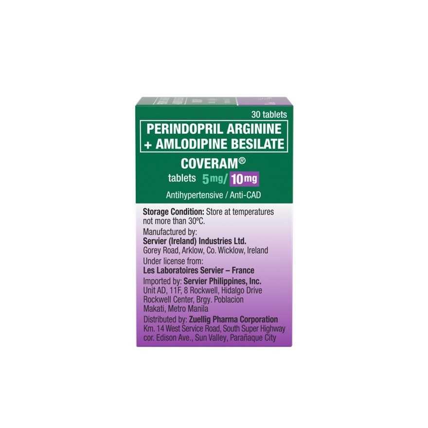 Coveram Perindopril arginine 5mg + Amlodipine 10mg 1 Tablet [Prescription Required] image