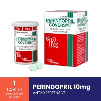 COVERSYL - COVERSYL Coversyl Perindopril 10mg Tablet Sold Per Piece [Prescription Required] image
