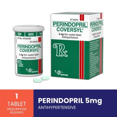 COVERSYL - COVERSYL Coversyl Perindopril 5mg Sold Per Piece [Prescription Required] image
