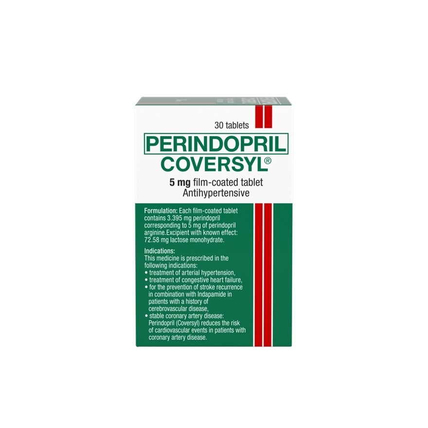 COVERSYL Coversyl Perindopril 5mg Sold Per Piece [Prescription Required] image