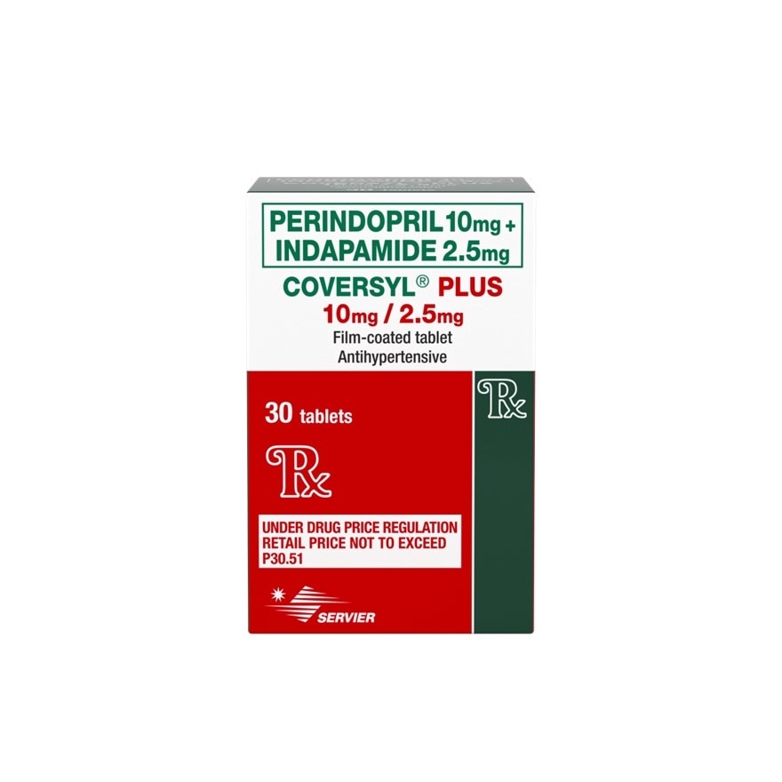 COVERSYL Perindopril Arginine + Indapamide 10mg/2.5mg Sold Per Piece [Prescription Required] image