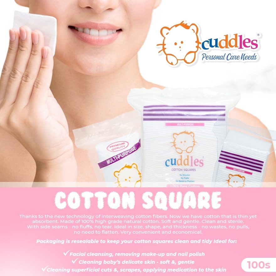 Cotton Squares 100 Sheets