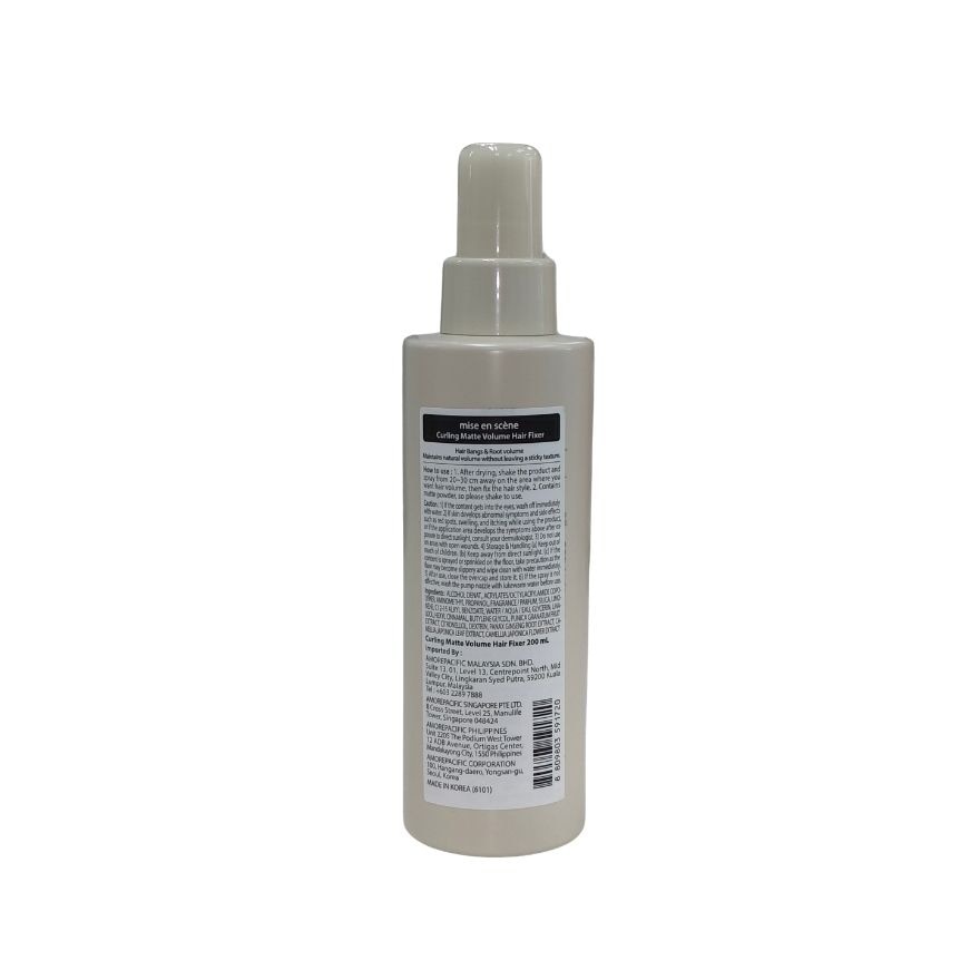 MISE EN SCENE Curling Matte Volume Hair Fixer