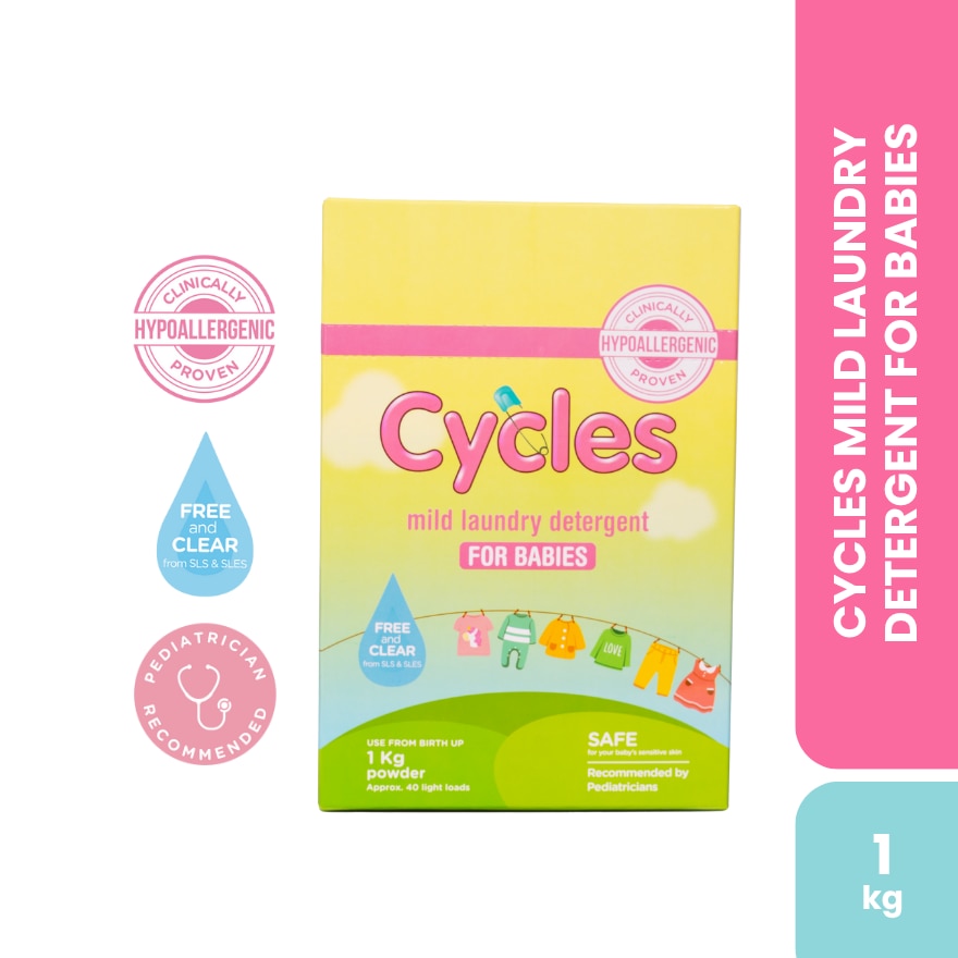 CYCLES BABY Mild Laundry Detergent For Babies 1kg Powder