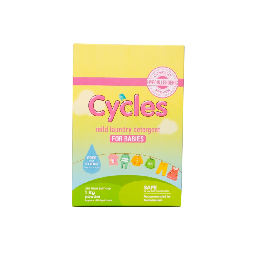 CYCLES BABY Mild Laundry Detergent For Babies 1kg Powder