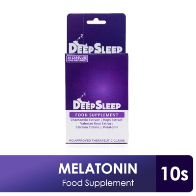 DEEPSLEEP, DEEPSLEEP Melatonin Food Supplement 10 Capsules | Watsons ...
