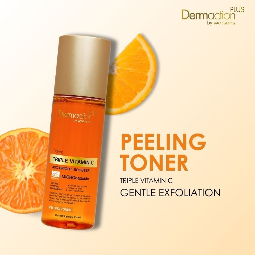 WATSONS Dermaction Plus Vitamin C Facial Peeling Toner 100ml